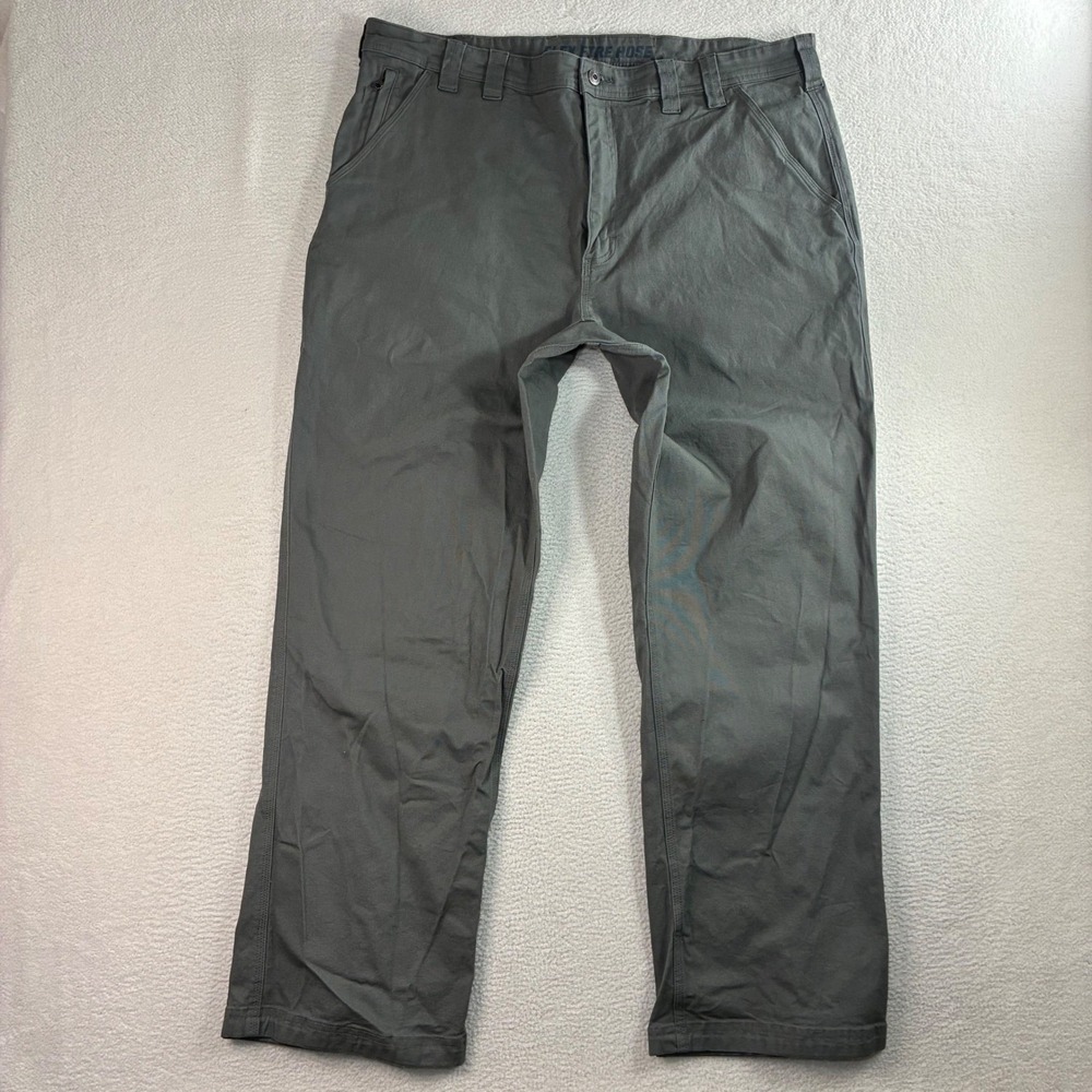 Duluth Trading Co Flex Fire Hose Pants Mens 40x32 Gray Relaxed Work Casual